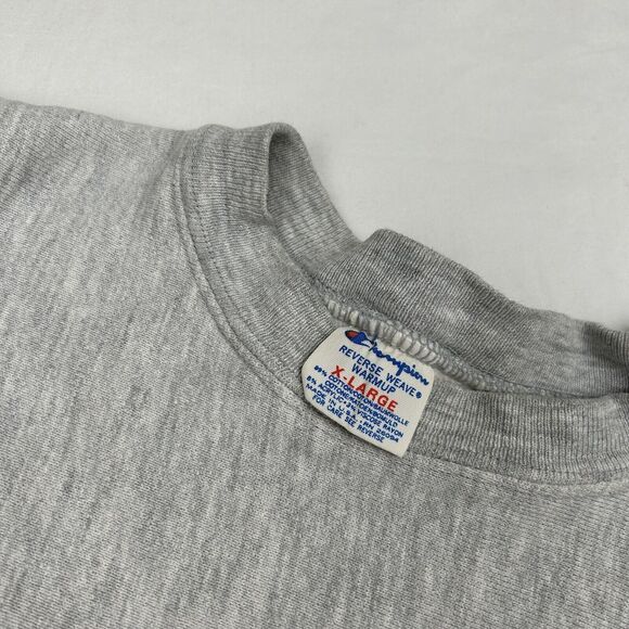 Vtg 80s James Madison University Warm Up Champion Reverse Weave Sweatshirt XL - Picture 3 of 10